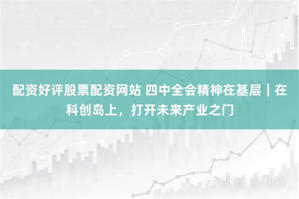 配资好评股票配资网站 四中全会精神在基层｜在科创岛上，打开未来产业之门